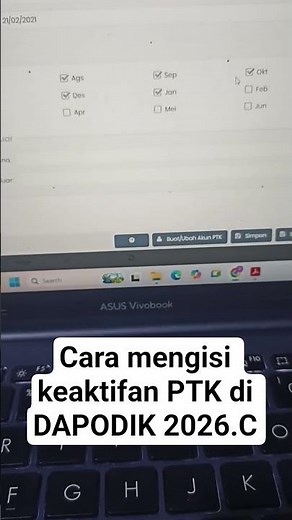 Cara mengisi keaktifan PTK di DAPODIK 2026.C #tutorial #pppktenagateknis #pppkteknis #guruasnpppk