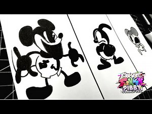 Dibujo Friday Night Funkin' Corrupted VS pibby mickey | vision-ified | Darkness Upon Disney concept
