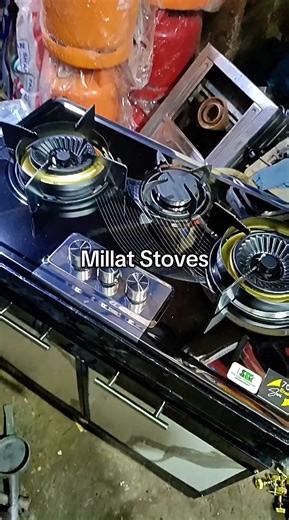 Millat 3 Burner Auto Gas Stoves with CABNET