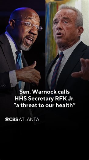 CBS News Atlanta | Sen. Raphael Warnock (D-GA) sharply escalated his calls for Health and Human Services Secretary Robert F. Kennedy Jr. to resign or be... | Instagram