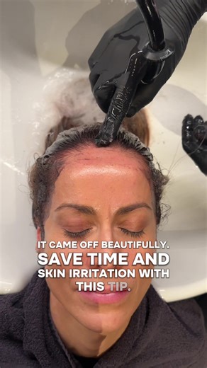 This is the best way to avoid staining the hairline without using color remover #stain #roottouchup #tipsandtricks #hairtips
