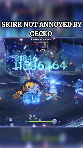 SKIRK NOT ANNOYED BY GECKO || GENSHIN IMPACT || #genshinimpact #shorts #genshin #hoyocreators