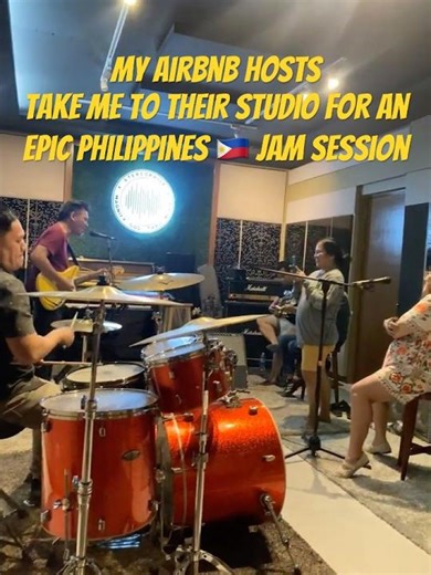 Beatles Cover 🇵🇭 Airbnb Host Musicians Show American 🇺🇸 their Studio for Epic Jam Session