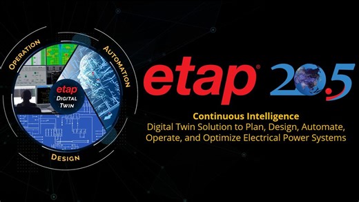 New analysis, operation and automation solutions plus hundreds of enhancements and time-saving improvements in ETAP 20.5. Upgrade now: https://etap.com/product-releases/etap20-5-release #etap #etapSoftware #electricalsafety #renewables #microgrids #powersystems #electricaldesign #nfpa | ETAP