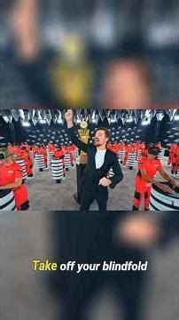 Blindfolded Escape: Race Against a Descending Ceiling! #mrbeast #ytshorts