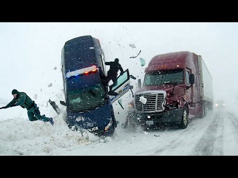 Idiots With Diesel Trucks: Ice Road Madness Caught On Camera | EXTREME Winter Driving Fails #25