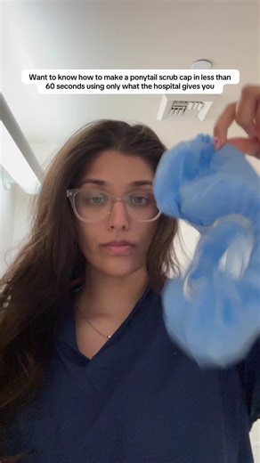 Crafting a Quick Ponytail Scrub Cap in 60 Seconds