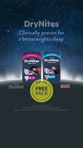 Sign up and grab your free DryNites® to see why so many parents trust us to manage bedwetting. | Huggies UK