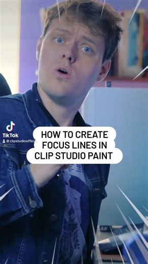 Did you know that Clip Studio Paint has focus line and speed line tools to achieve comic effects instantly? Customize them to fit all your surprise needs 😆 #digitalcomicartist @lpiaceski @Graphixly | CLIP STUDIO PAINT