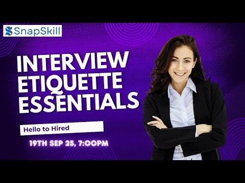 🔴 LIVE: Hello to Hired - Master Interview Etiquette & Land Your Dream Job | Interview Tips 2025