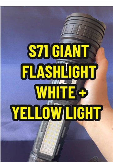 Illuminate the Dark with S71 Giant Dual Laser Flashlight!