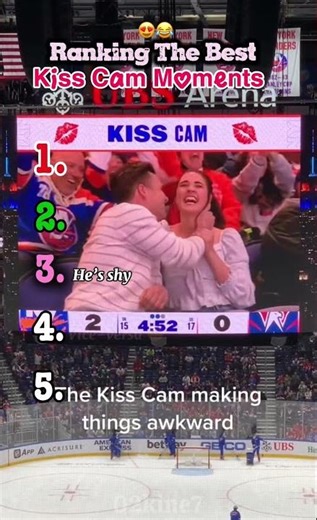 Ranking the BEST Kiss Cam Moments 💋😅 #shorts # #ranking #funny #tiktok #trend #kisscam