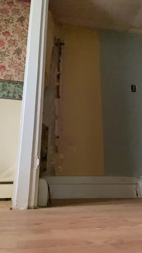 Uncovering a hidden doorway 😍 #oldhouse #hiddendoor #coolfinds #woodworking #crafts #home #interiordesign #diyprojects #homemade | Elm Streethouse