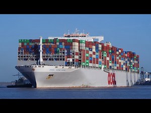 OOCL HONG KONG - Ultra large containership arriving/berthing at the Port of Felixstowe 22/4/21