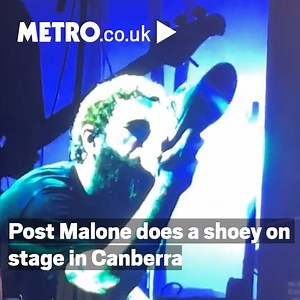 2K views | This is the moment Post Malone does a 'shoey' - the time-honored Aussie tradition of drinking from a shoe  | Metro | Facebook