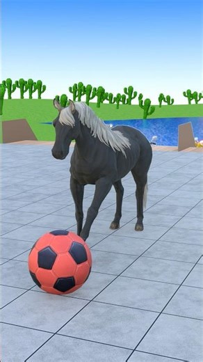 Brave Horse Save rescue his Partner | long Slide Game | Animal Crossing Fountain | Zoova 3D