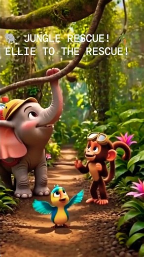 🐘🌴 Ellie’s Rainforest Rescue Adventure! | Fun Kids Song & Pretend Play #kidsanimation #kidsadventure