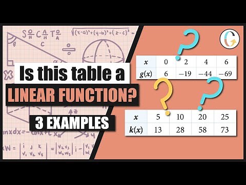 Finding a Linear Function From a Table of Values | Find a Linear Equation That Models the Data