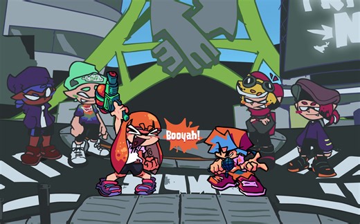 FNF X 喷射战士 优质同人模组 Splatoon One Shot Mod
