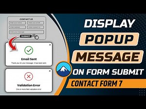 How to display popup message after form submit in contact form 7 | Show popup after form submission