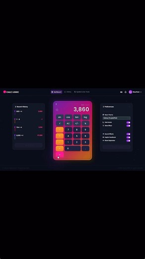 مشروع website بسيط :آله حاسبه اتعمل من صفر باستخدام html , css, js and Bootstrap