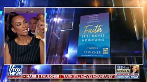 Fox News host Harris Faulkner explains the inspiration behind her new book, 'Faith Still Moves Mountains: Miraculous Stories of the Healing Power of Prayer', to Laura Ingraham and Dan Bongino at Fox Nation's Patriot Awards. | Fox News