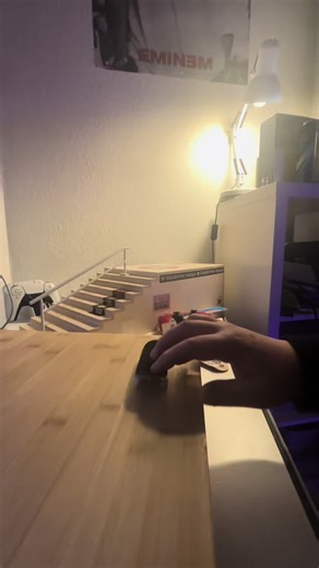 Learned a nollie tre #fingerboard #fb #tricks #