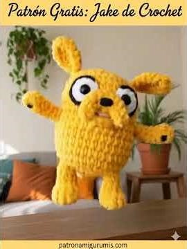 🐶 Patrón Gratuito de Jake el Perro Amigurumi - Teje Paso a Paso #patrongratuito #crochet #amigurumi
