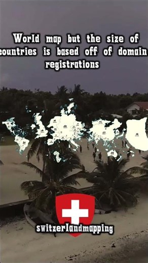 countries but their size is based off of domain registrations #maps #mapping #computers