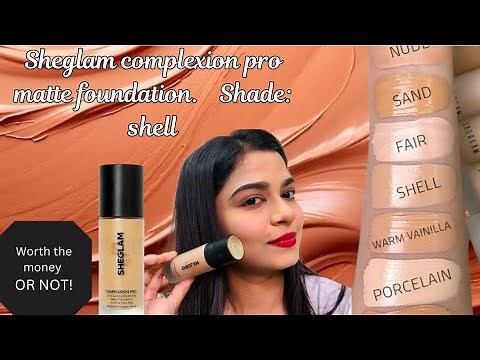 SheGlam complexion pro matte foundation | shade:shell 🌹Review video🌹