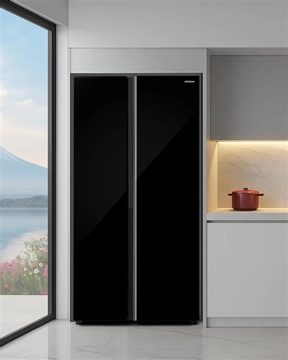 Introducing the new Hitachi Skyline Standard Side by Side Refrigerator in elegant Glass Black—where design meets innovation. Dual Surround Cooling keeps fridge and freezer temperatures precise to lock in freshness. With the Selectable Zone, adjust storage to fit your needs. Smart, flexible, and built to elevate your kitchen. Featured product: HRSN9713ESGBKSG Shop now: https://www.hitachi-homeappliances.com/sg/products/refrigerators/side-by-side/hrsn9713esgbksg.html?productId=hrsn9713esgbksg #Hit