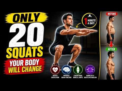 Only 20 Squats a Day Can Transform Your Body (Before & After Results)