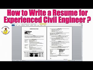 How to Write a Resume for Experienced Civil Engineer?