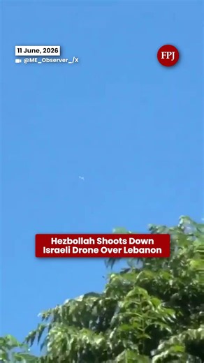 Hezbollah Shoots Down Israeli Drone Over Eastern Lebanon's Bekaa Valley