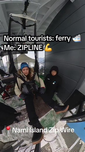 EG on Instagram: "Sobrang astig! Winter, adrenaline, at konting kaba: Perfect combo. Lamig sa mukha, ang saya sa puso. ♥️ South Korea winter experiences are next level. 🌨️ 🇰🇷 Hindi talaga ako built for normal travel experiences. 😅💪 📍Nami lsland Zip Wire #Namilsland #WinterlnKorea #Zipline #adrenalinerush #Insta360x3"