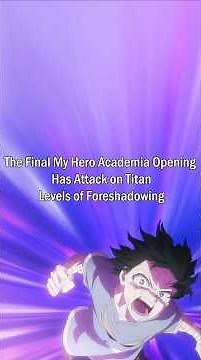The Final MHA Opening has a reference to the first one #myheroacademia