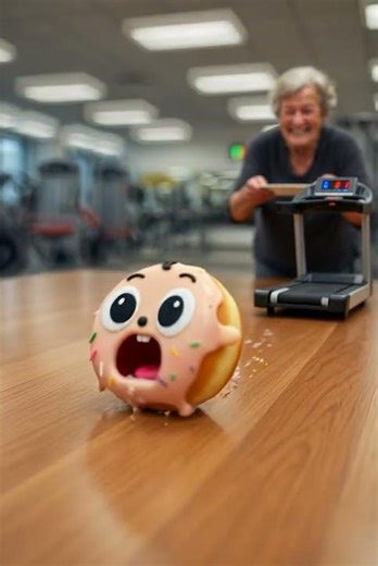 Donut being chased by a treadmill #asmrvideo #asmrsounds #asmrcommunity