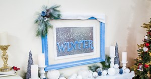 DIY "Welcome Winter" Sign