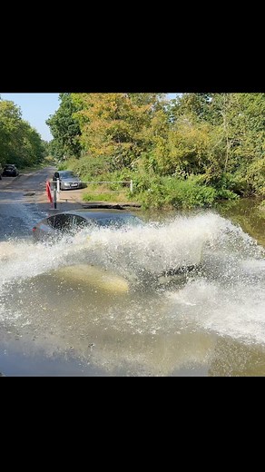 Tesla goes SWIMMING 🏊‍♀️ WHY no electric shock? #tesla #flooding #vehicle #swimming #weekend | Vehicles Vs Water