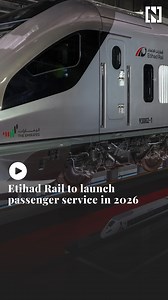 Etihad Rail has announced that its long-awaited passenger train service will launch in 2026. With trains reaching speeds of up to 200kph and the ability to carry 400 passengers, the line will connect major cities across the UAE. | The National