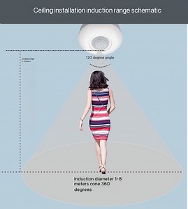 [Hot Item] 360 Degree Wireless Ceiling Surface Mount Infrared PIR Motion Sensor Tuodi Wholesale High Quality Sensor
