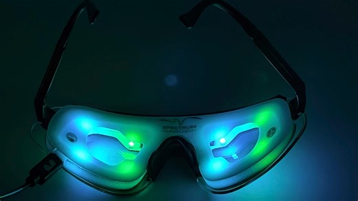 mindaliveinc on Instagram: "Take a peek at the Spectrum Viewhole eyeset for the DAVID Premier in action. Each Audio-Visual Entrainment (AVE) session uses carefully selected colors that shift throughout the program. Watch on YouTube: https://youtu.be/adIsPJfgnyg?si=PQfupHkvIx0J8VXe #MindAlive #AudioVisualEntrainment #SpectrumViewholeEyeSet"