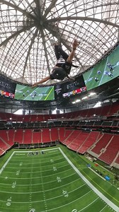 Today Show's Kaylee Hartung ziplines at Mercedes-Benz Stadium! | Atlanta Falcons