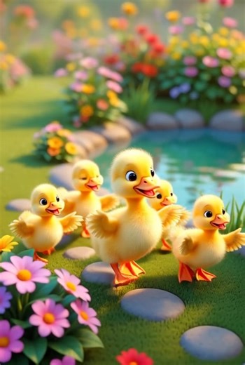 5 Little Ducks: Fun 3D Animation for Kids