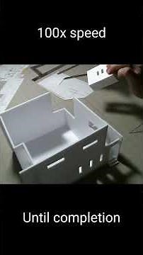 100倍速(72秒)で全工程が分かる住宅スタディ模型 #shorts【建築模型製作orモバイルアプリ開発】 #アプリ開発 #作業配信