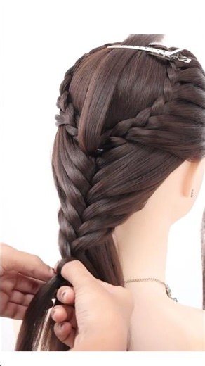 Simple French braid ponytail #hairstyle #ponytail