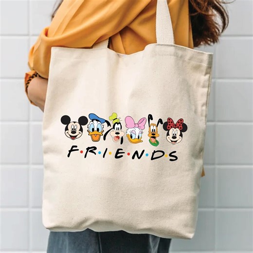 Mickey Mouse Tote Bag - Heavy Cotton Canvas With Zipper - Etsy