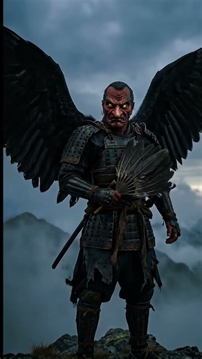 he Two Forms of the Tengu: Samurai God vs. Crow Demon | Japanese Mythology #shorts