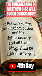 They've Been Teaching Matthew 6:33 Wrong #truth #biblereading