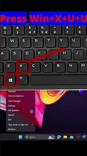 Shutdown PC by Keyboard, Computer shutdown Shortcut key #computer #shorts #shortcutkeys #window